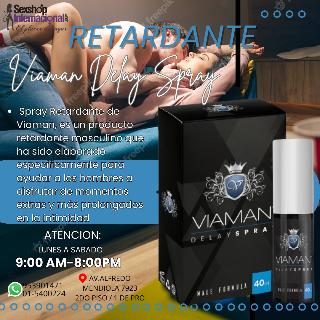 VIAMAN RETARDANTE EN SPRAY SEXSHOP LOS OLIVOS